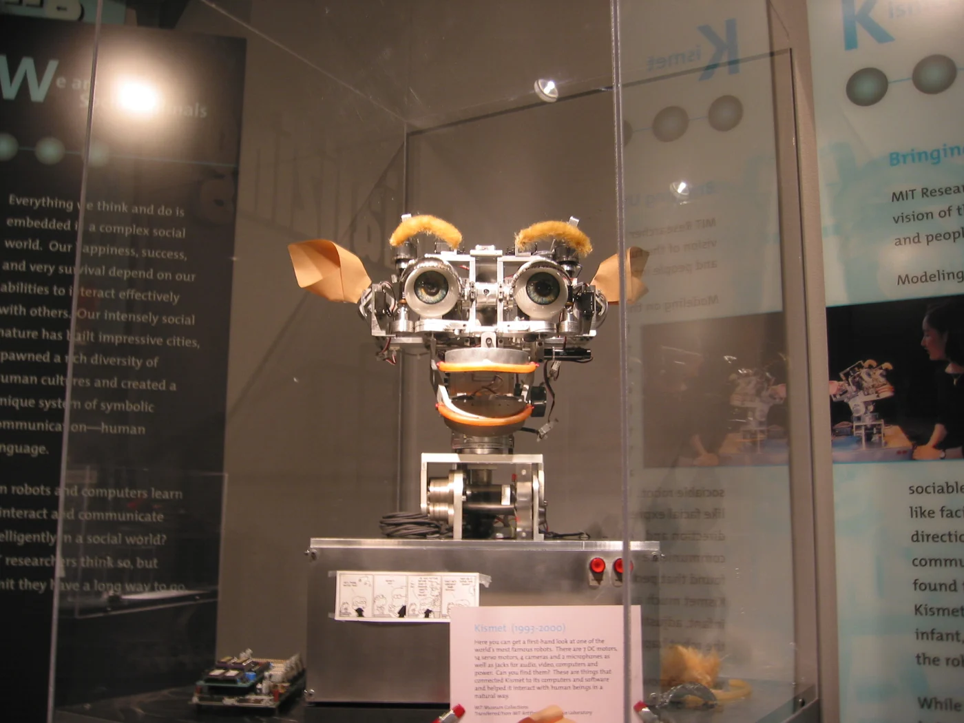Kismet social robot photographed at the MIT Museum in Cambridge, Massachusetts